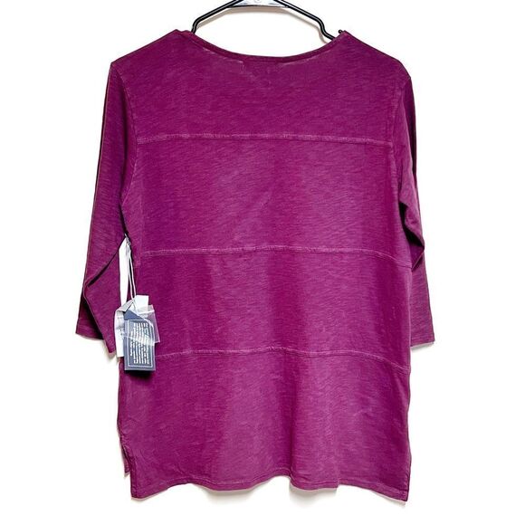 NWT Habitat 26927 River Wash Cotton Boxy Tee Capri Sugar Plum Sz XS/S - Picture 2 of 9